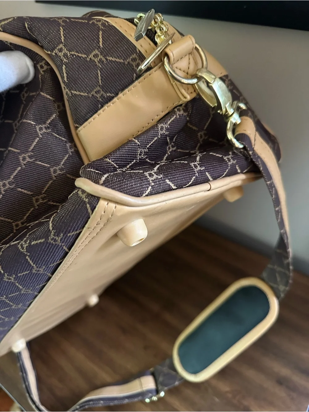 Pierre Cardin Signature Travel Duffle Bag Vintage